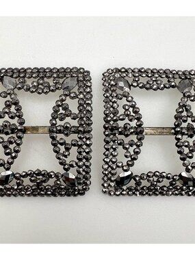 Pair of Antique Marcasite Cut Steel Shoe Buckles